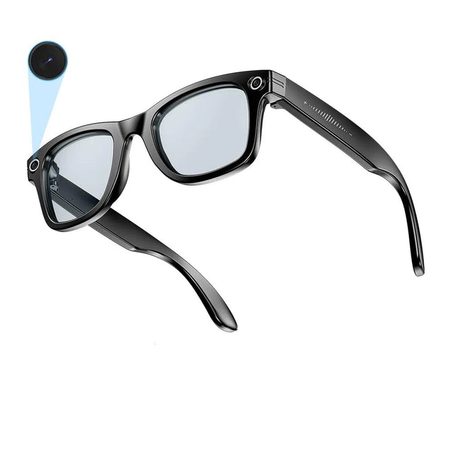 AI Smart Glasses with 800W HD Camera, 1080P Video, Translation, Voice & Music Control