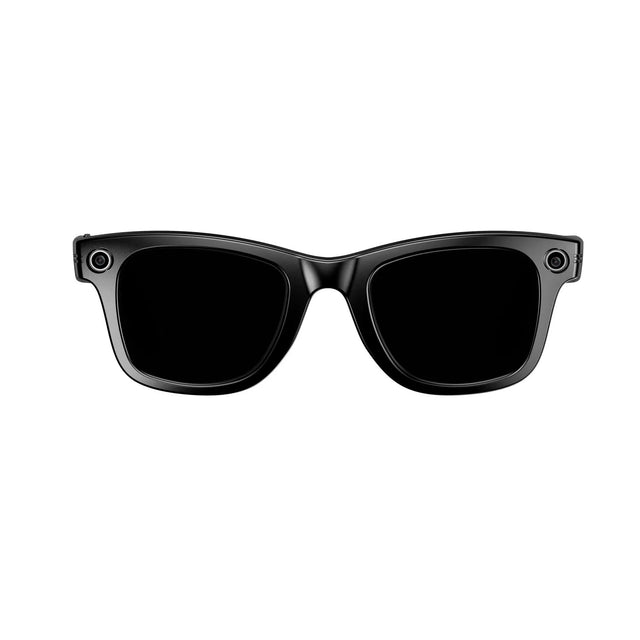 AI Video Smart Glasses, 35g Lightweight, Customizable, Bluetooth, Water Resistant, Black