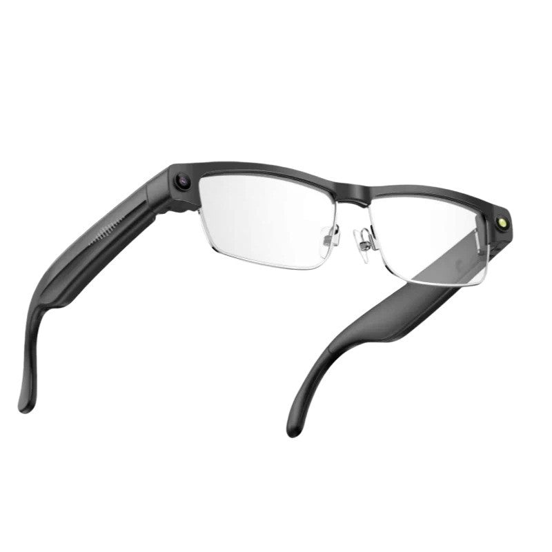 AI Translator Smart Glasses, Black Frame, 8MP Camera, Anti-Shake, Video Recording, Music, Voice Call