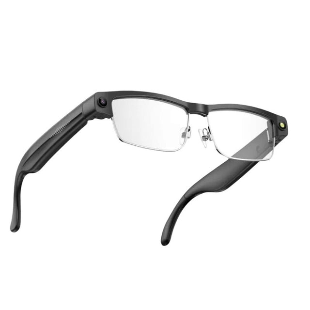AI Translator Smart Glasses, Black Frame, 8MP Camera, Anti-Shake, Video Recording, Music, Voice Call