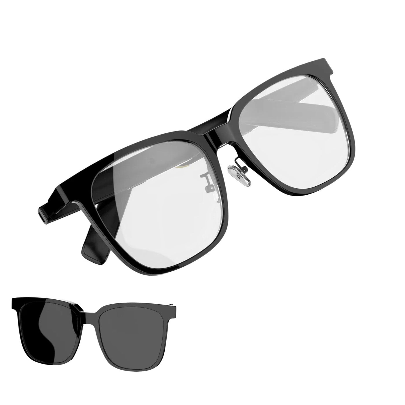Smart Glasses with Wireless Earbuds, IPX4 Sport, Touch Control, Anti-Blue Light