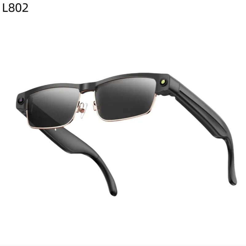 AI Smart Glasses L802, Chat GPT, Bluetooth 5.4, 800W Camera, Black