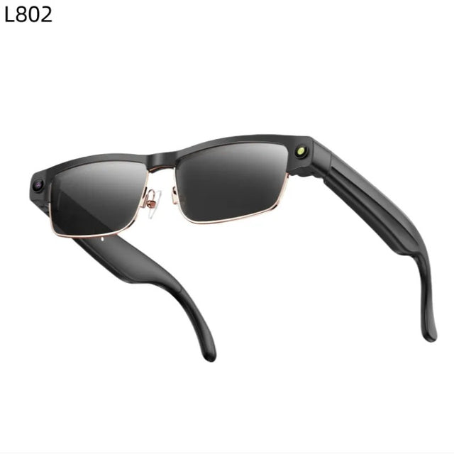 AI Smart Glasses L802, Chat GPT, Bluetooth 5.4, 800W Camera, Black