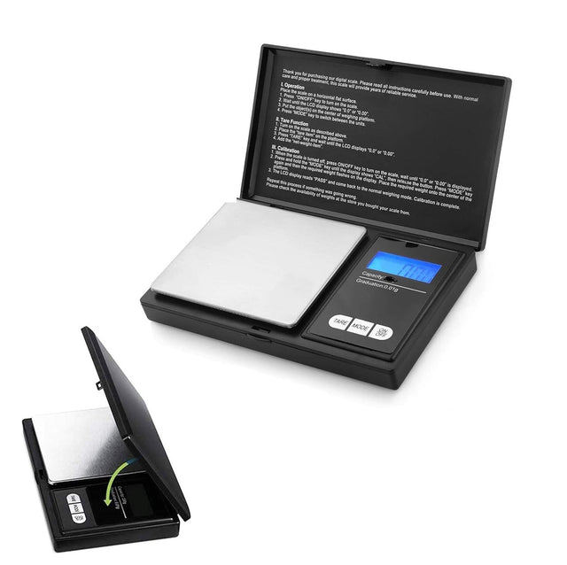 500g Digital Pocket Scale 0.01g Accuracy, Mini Jewelry Scale with Tare, LCD Display, Stainless Steel Platform, for Kitchen Spices, Coffee, Herbs, Barbecue Seasoning - Home Kitchen & BBQ Accessories