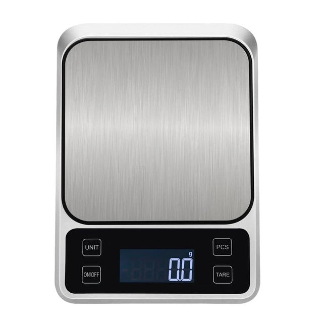 Digital USB Stainless Steel Food Scale, 3kg/0.1g High Precision, Multifunctional Kitchen & BBQ Accessory with Tare, Unit Conversion, Auto-Off