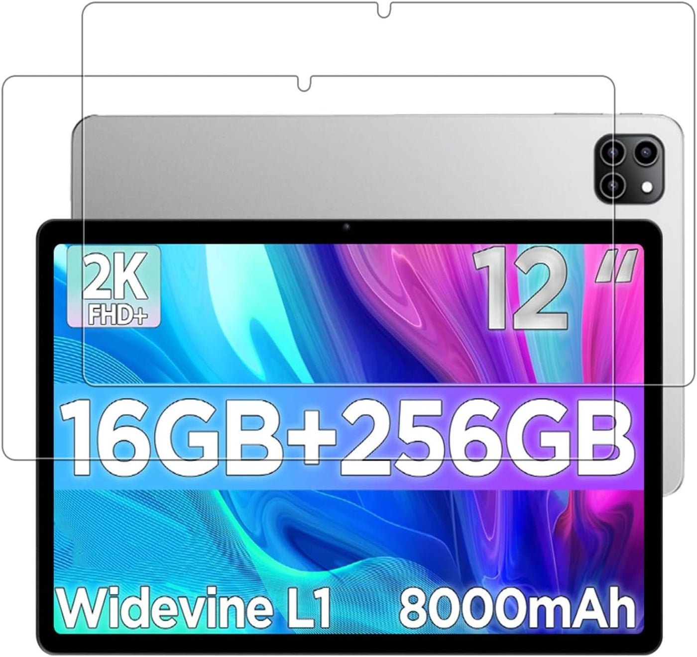 [2 Pack] Tempered Glass Screen Protector for Callsky-Tab Ctab 12 12-Inch Tablet, 9H Hardness, Anti-Scratch, High Transparency, Touch Sensitive