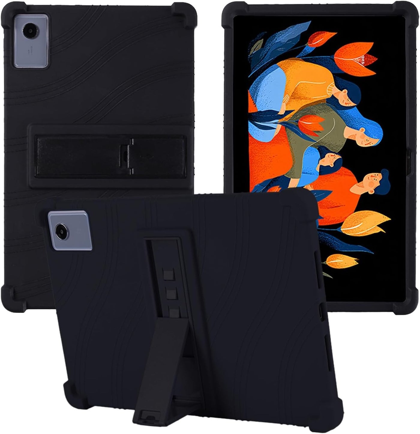 Compatible with Lenovo Idea Tab Plus TB365FC 12.1" Case, Silicone Stand Shockproof Kid-Friendly