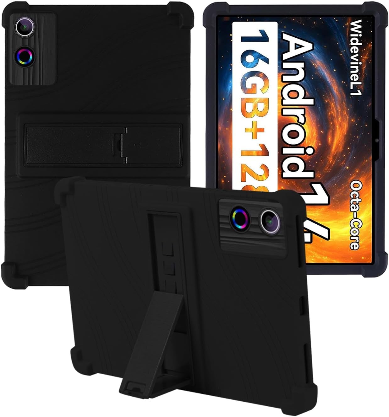 Silicone Case for UGRIHACH A7 Tablet 11", Adjustable Stand, Shockproof, Kids Friendly