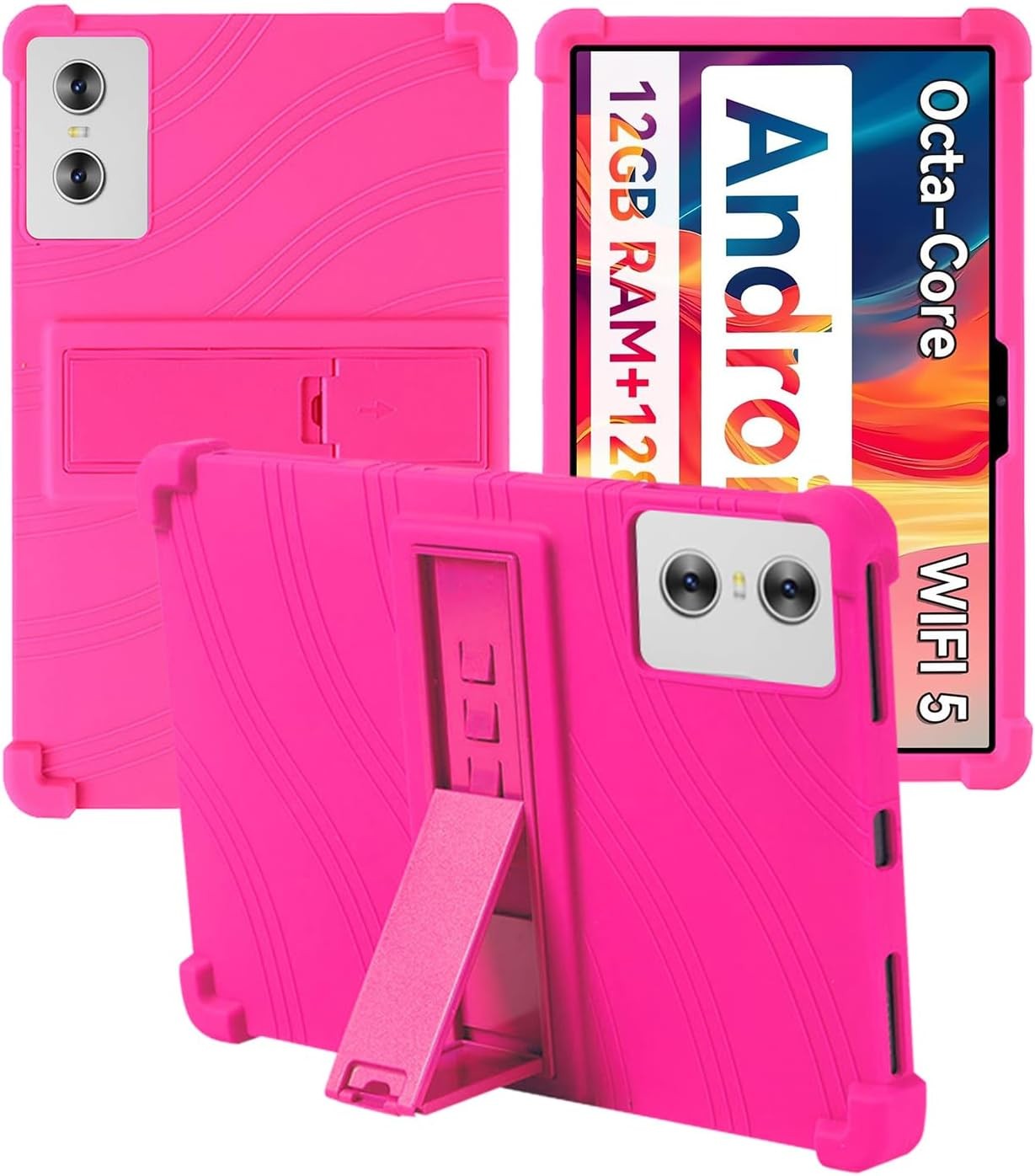 Compatible with SVITOO SVTT001 11" Tablet Case, Soft Silicone Shockproof Stand Cover, Kids Friendly