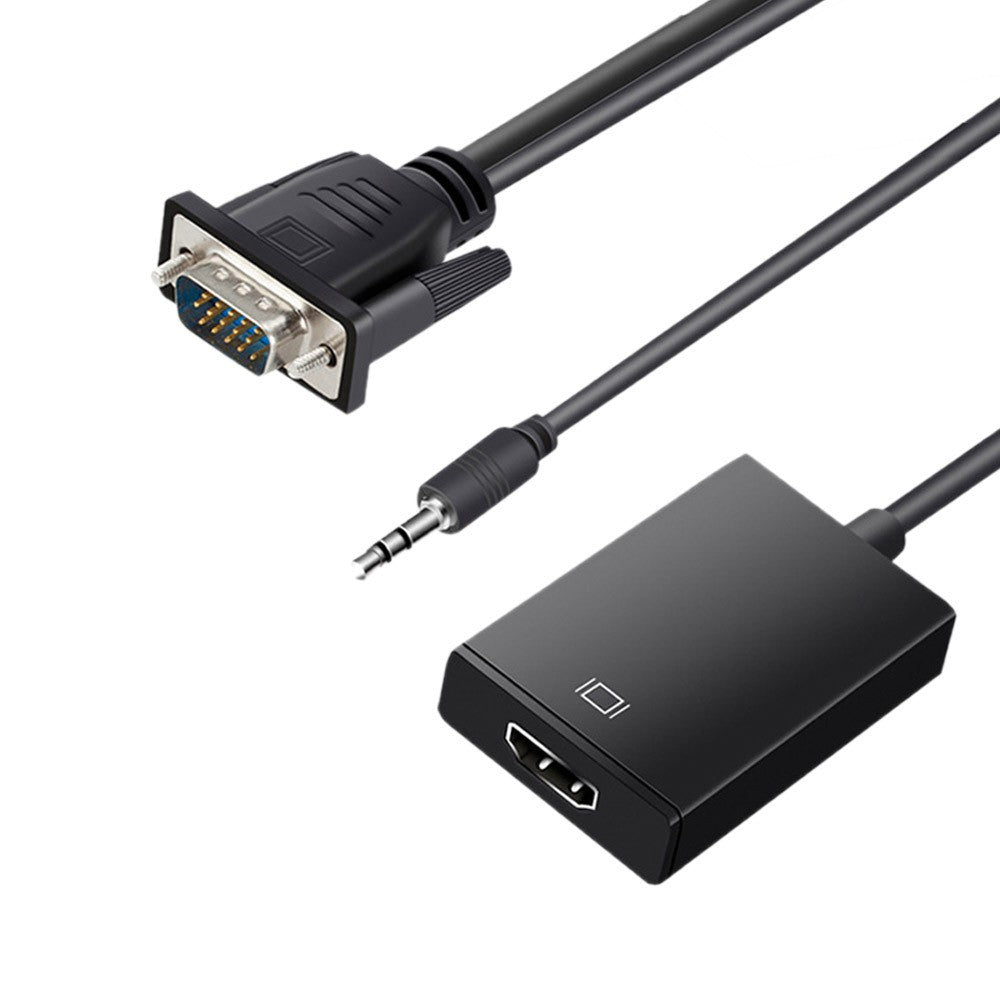 VGA to HDMI Converter with Audio, VGA Male to HDMI Female Adapter for PC, Laptop to Monitor/TV