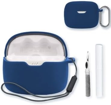Silicone Case for JBL Tune 245NC TWS Earbuds, Soft Protective Cover with Keychain & Cleaning Kit