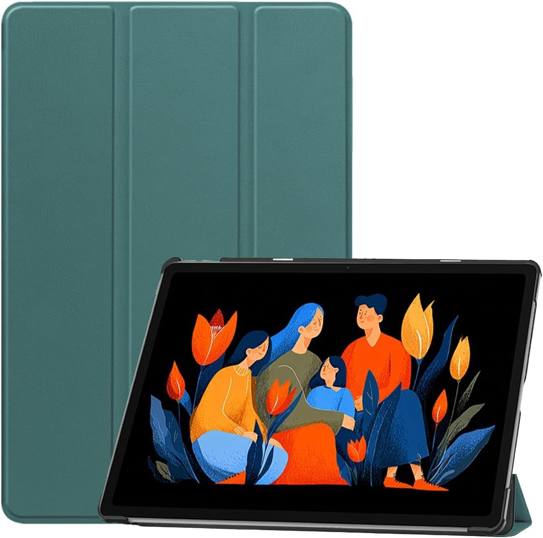 Compatible with Lenovo Idea Tab Plus/Tab K12 12.1" Tri-Fold Case, Premium PU Leather Full Protection, Scratch Resistant