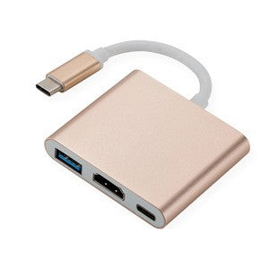 USB C Hub 3-in-1, HDMI Adapter for Switch, Phone, Laptop