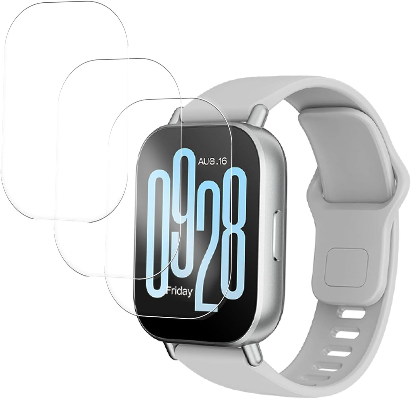 Tempered Glass Screen Protector for Redmi Watch 5 Active, 3 Pack, Anti-Scratch, High Sensitivity