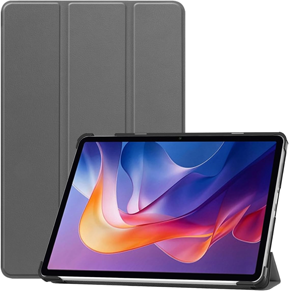 Compatible with Xiaomi Redmi Pad 2 11in Tri-Fold Case, Auto Wake/Sleep, PU, Scratchproof Black