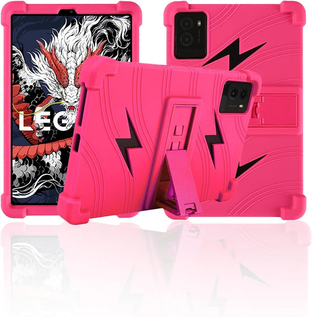 Soft Silicone Case Compatible with Lenovo Legion Y700 (2025) 8.8", Shockproof Stand Kids (RoseRed)