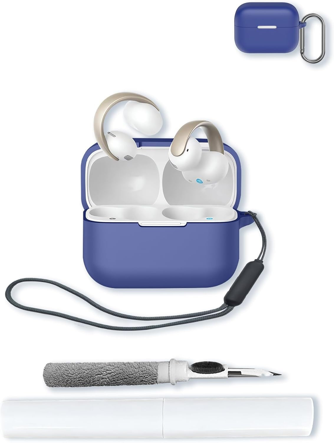 Silicone Case Compatible with Anker AeroClip, Soft Cover w/ Lanyard, Keychain & Cleaning Kit
