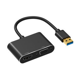 USB to HDMI Adapter, VGA, 2-in-1 Docking Station for Laptop Desktop