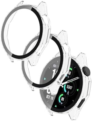 2 Pack Compatible with Huawei Watch GT6 41mm Case, Ultra-Thin Hard PC Protective Cover with Film, Pink Clear
