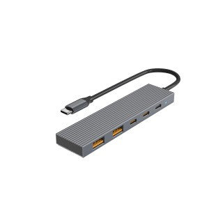 6-in-1 USB C Hub 10Gbps, Type C Adapter with PD Charging, USB 3.2 HUB, Multiport Splitter for Laptop
