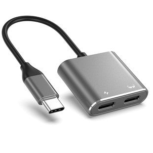 2-in-1 USB C Hub Adapter for AR Smart Glasses, Phone, PC, Switch, Type-C