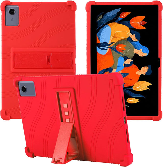 Silicone Tablet Case Compatible with Lenovo Idea Tab Plus 12.1", Kickstand, Shockproof, Kids