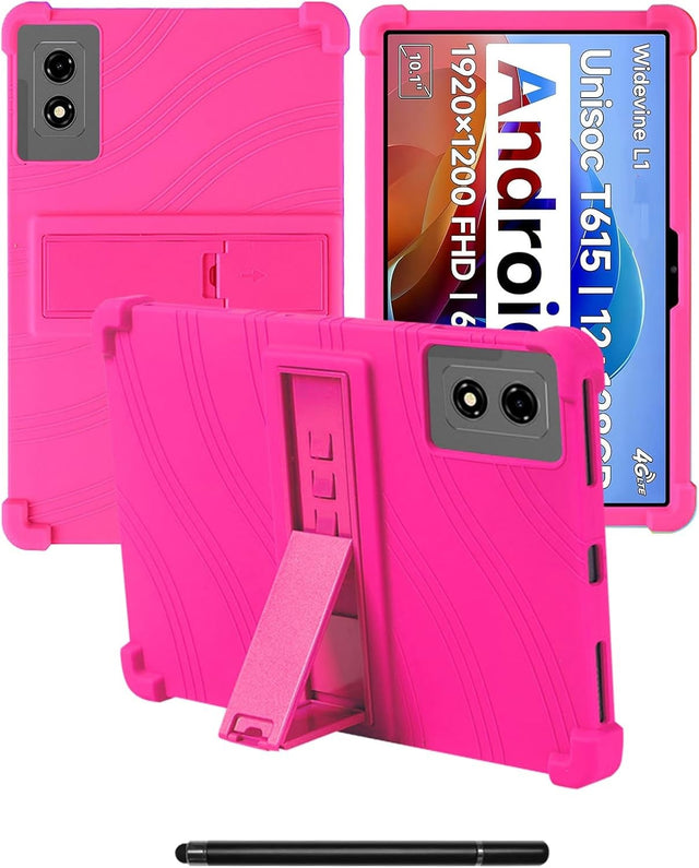 Soft Silicone Case for BNCF Bpad 10 Tablet 10 Inch, Shockproof Protective Cover with Adjustable Stand, Kids Friendly