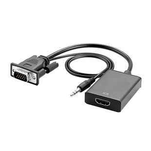 VGA to HDMI Adapter, VGA Male to HDMI Female with Audio, 1080P Converter for PC Desktop Laptop Monitor HDTV