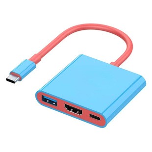 USB C Hub 3-in-1 Adapter, Type-C to USB, for Switch, Phone, Tablet, Game Console