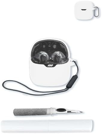 Silicone Case for JBL Tune Flex Earbuds, Soft Protective Cover with Keychain & Cleaning Kit