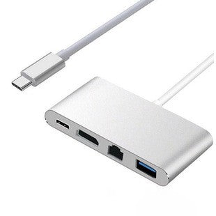 4-in-1 USB-C Hub with 4K HDMI, Type-C Adapter for Laptop and Phone, Multipurpose Expansion Dock