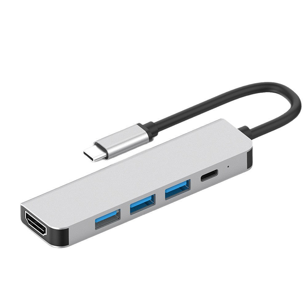 Type-C 5-in-1 Hub Adapter USB C HDMI Converter Dongle for Phone Tablet Laptop Gaming Console