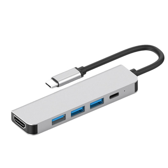 Type-C 5-in-1 Hub Adapter USB C HDMI Converter Dongle for Phone Tablet Laptop Gaming Console