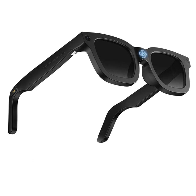 AI Smart Glasses with 8MP Camera, Video Recording, Voice Assistant, Translation, Bluetooth, WiFi, Cyan