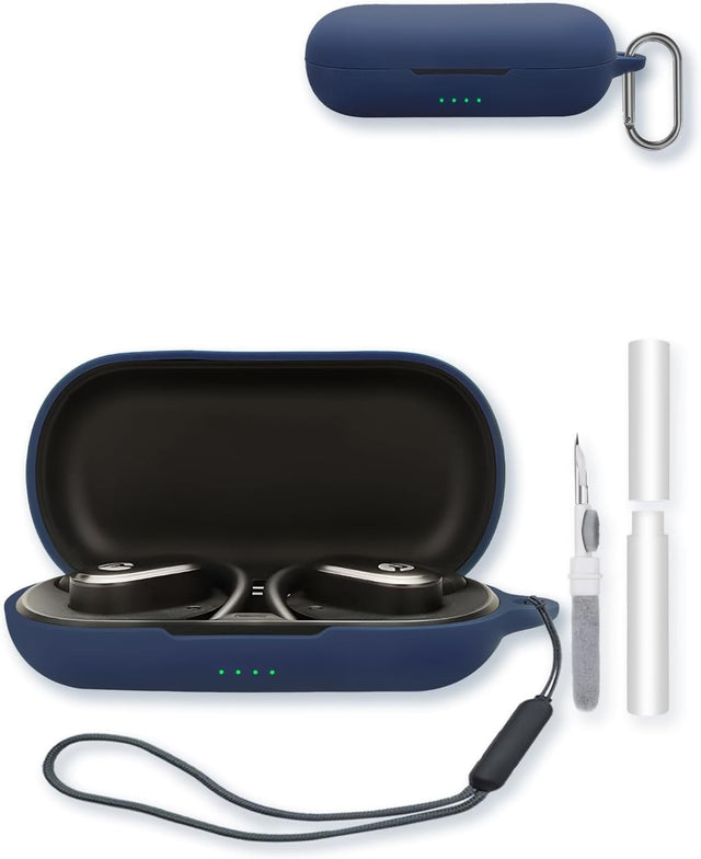 Silicone Case for Raycon Open Earbuds, Soft Protective Cover with Keychain, Cleaning Kit & Lanyard