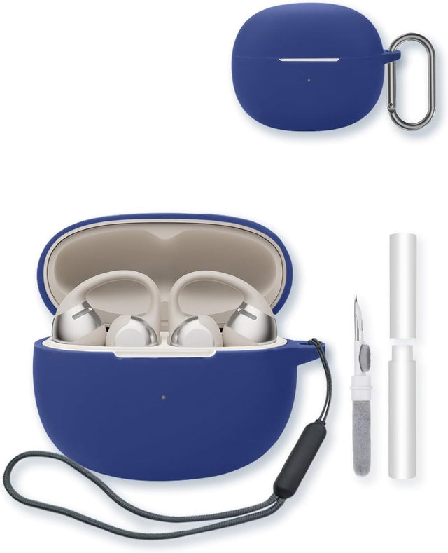 Silicone Case for SHOKZ OpenDots ONE Earbuds, Soft Protective Cover with Keychain, Cleaning Pen & Lanyard