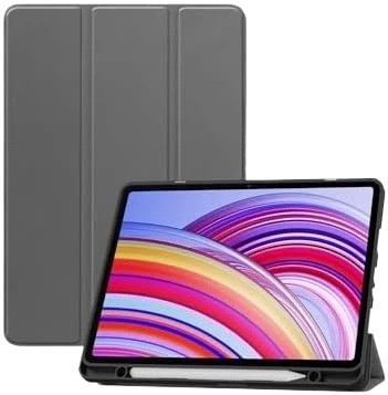 Tri-Fold Tablet Case for Xiaomi Redmi Pad 2 Pro 12.1", Premium PU, Scratch Resistant, Black