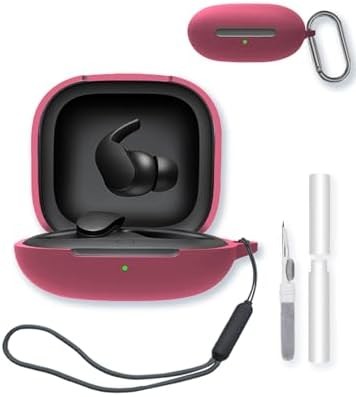 Silicone Case for Beats Fit Pro Earbuds, Protective Cover with Keychain & Lanyard