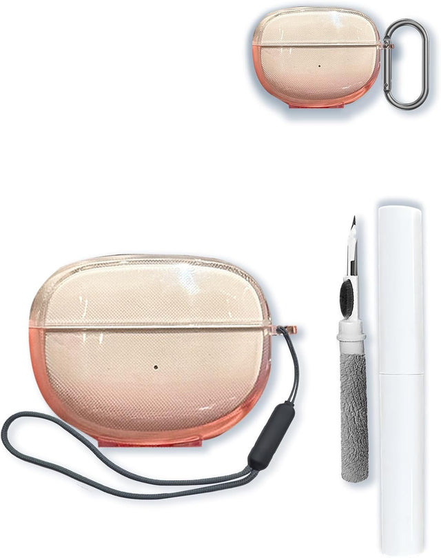 Compatible with Bose Ultra Open Earbuds Case TPU Cover with Keychain Clean Kit & Lanyard
