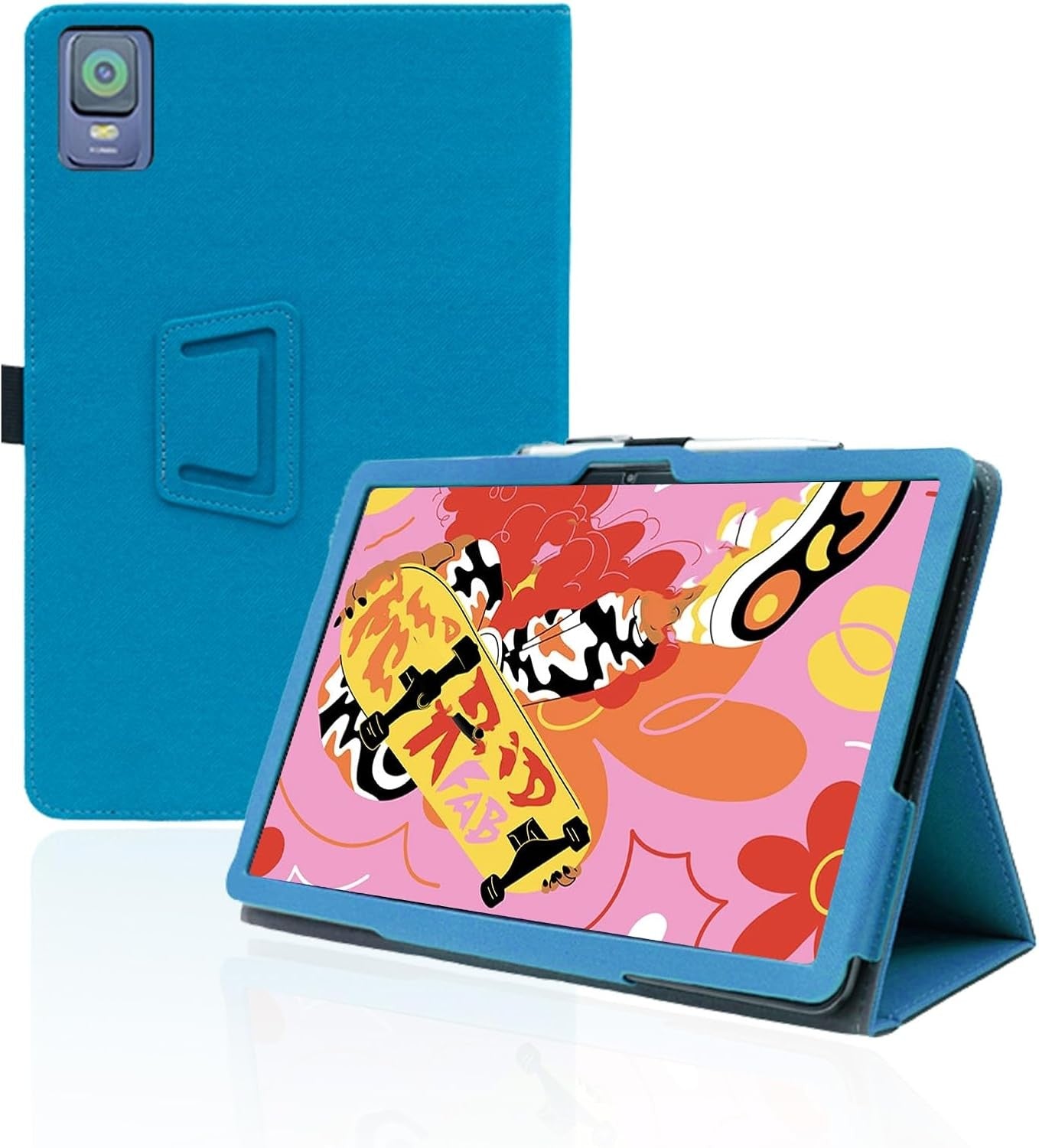 Case for XPPen Magic Drawing Pad 12.2", PU Leather, Foldable Stand, Pencil Holder, Wrist Strap