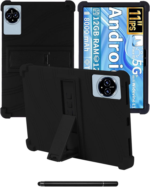 Silicone Tablet Case Compatible with QDDQ P80 11", Adjustable Stand, Shockproof, Kids