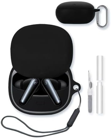 Silicone Case for Anker Soundcore Liberty 5 Earbuds, Shockproof, with Keychain & Lanyard