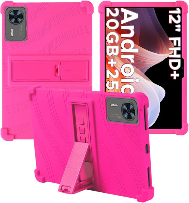 Soft Silicone Case Compatible with DOOGEE T36(2025), Shockproof Stand, Kid-Friendly