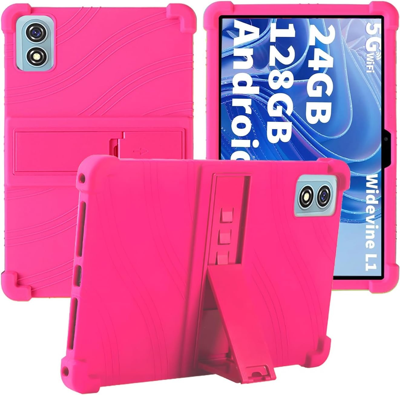 Silicone Tablet Case Compatible with HISORL T901 10", Shockproof, Adjustable Stand, Kids