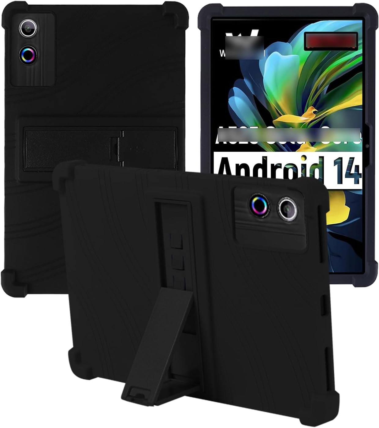 Compatible with ROWT A10 10" Tablet Case, Soft Silicone Shockproof Adjustable Stand for Kids