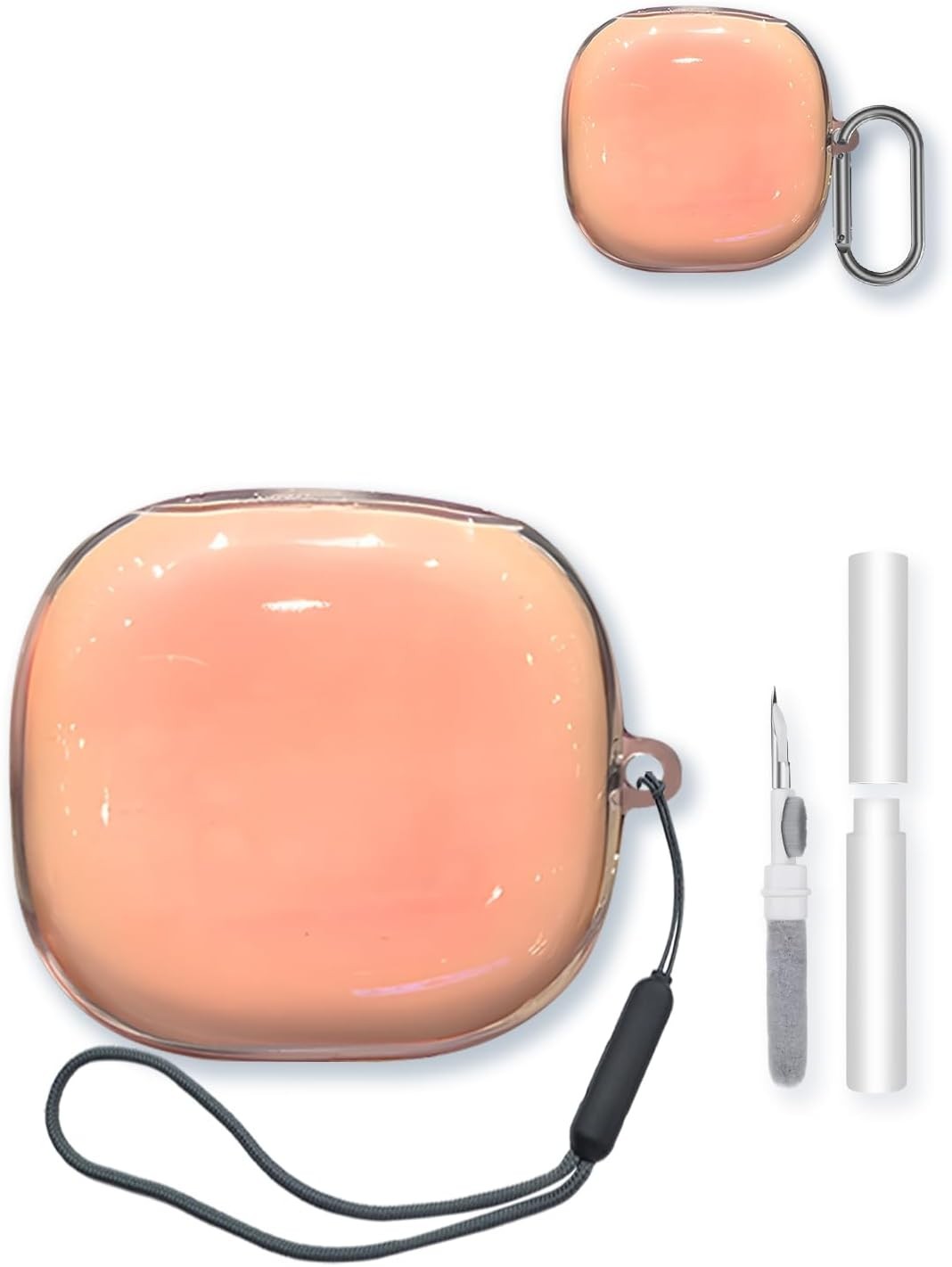 TPU Soft Shockproof Cover Compatible with SHOKZ OpenFit 2 T920, with Keychain, Cleaning Kit & Lanyard