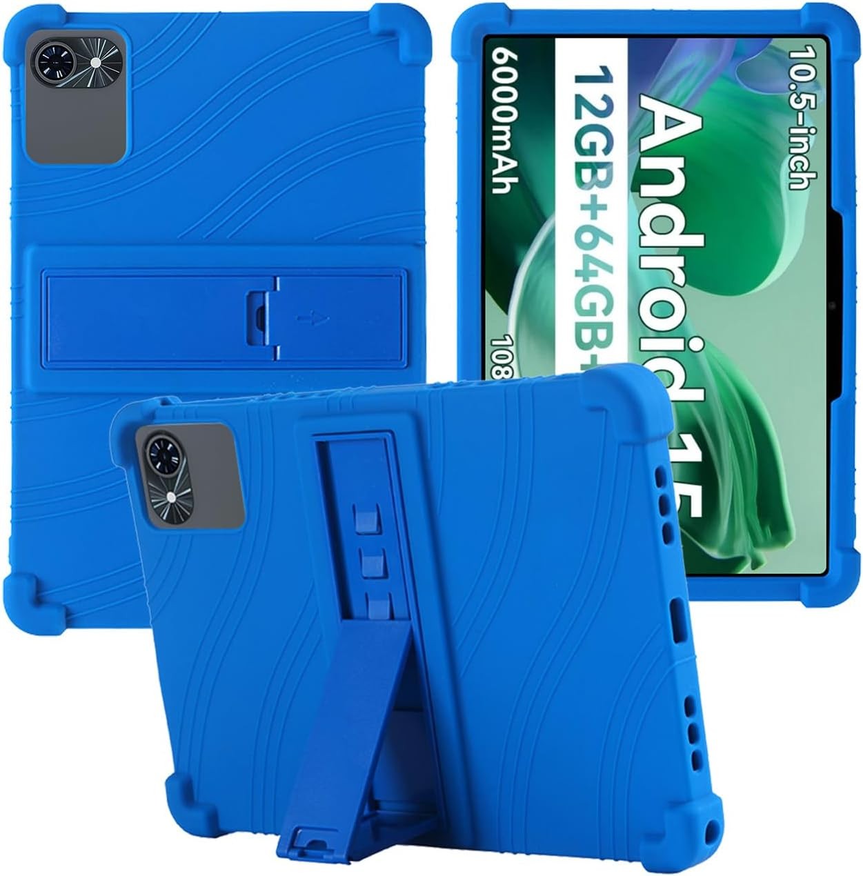Soft Silicone Case Compatible with TABWEE T80 10.5 Inch Tablet, Shockproof Kids Case with Stand