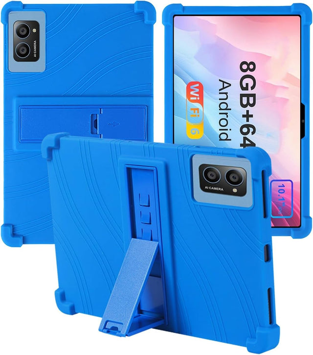 Soft Silicone Case Compatible with AWOW UTBook 14 10.1", Kid-Friendly Adjustable Stand (SkyBlue)