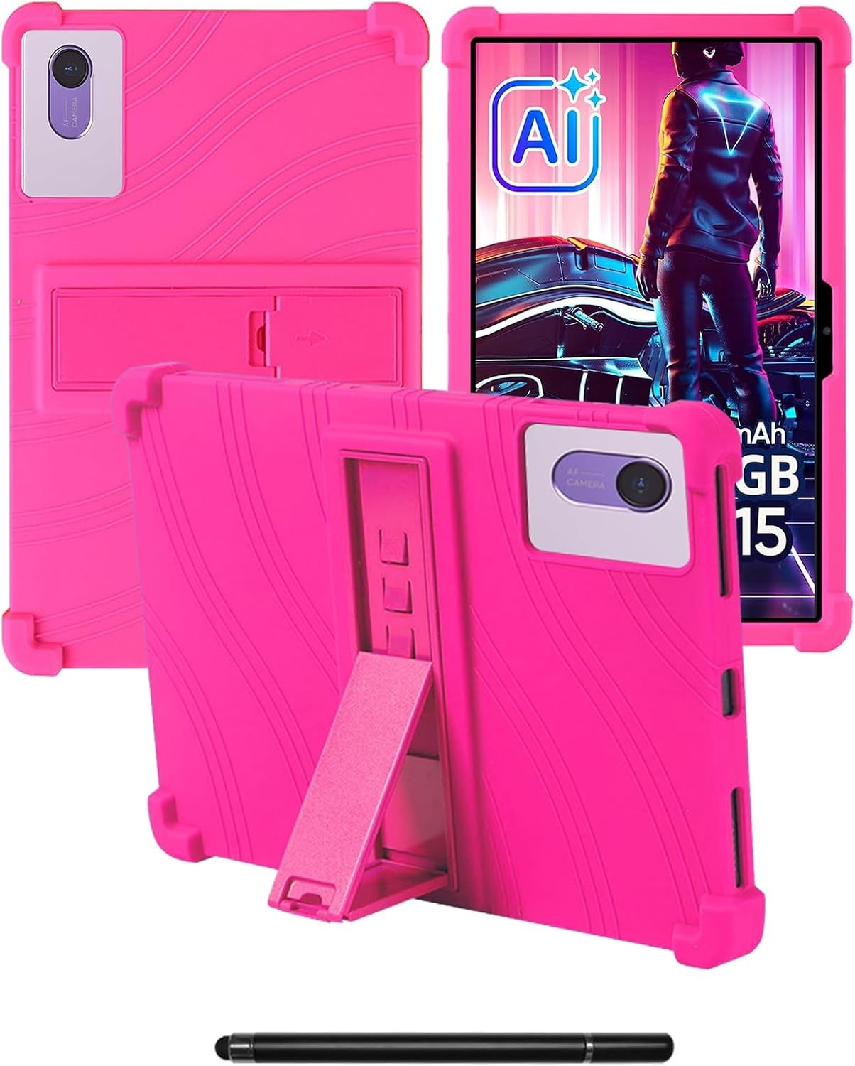 Compatible with PlimPad P2/SHARECLOUD P10_T 10 inch Silicone Stand Case, Shockproof Kid-Friendly