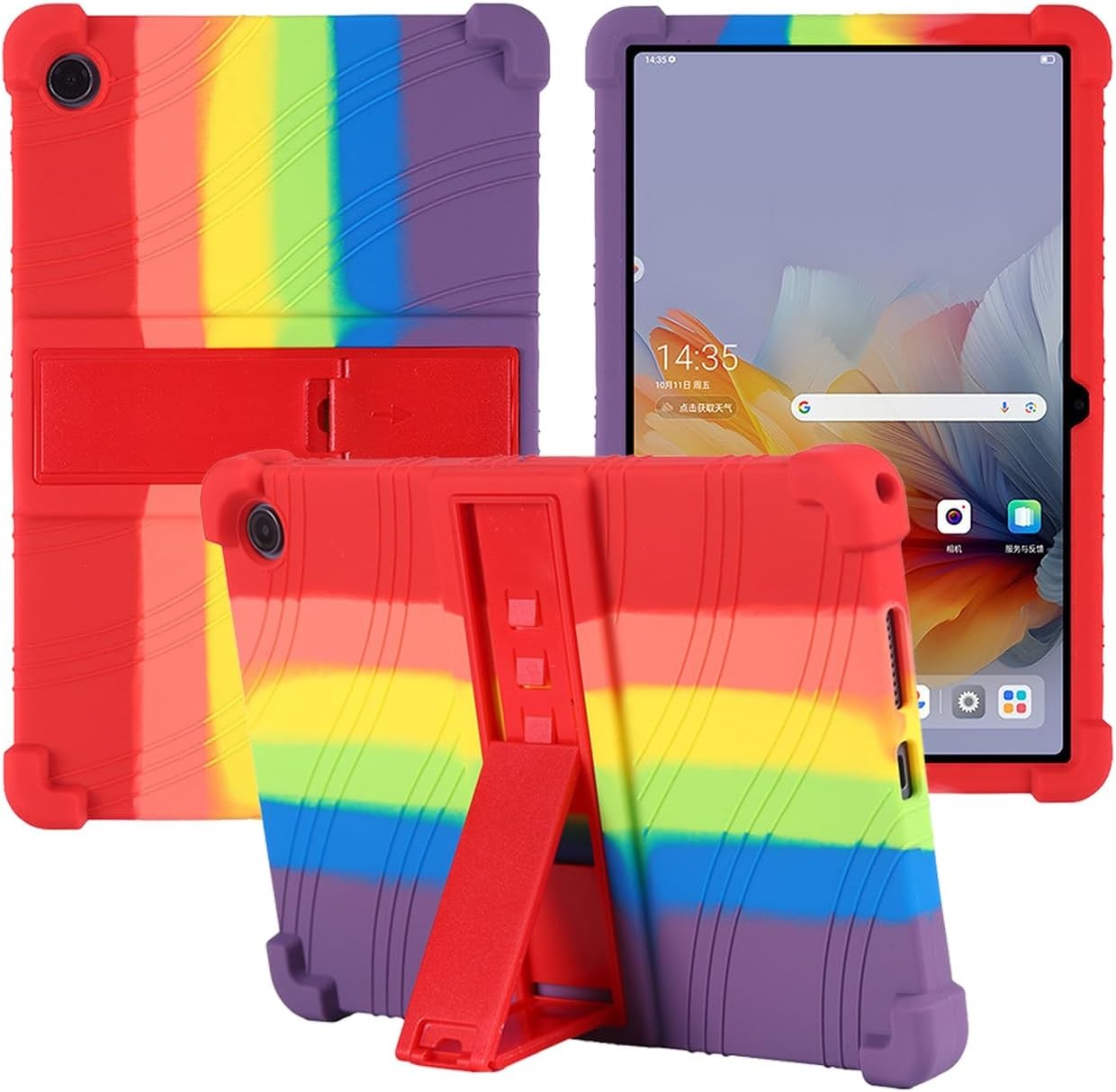Soft Silicone Case Compatible with Lenovo Tab 10.1, Shockproof Kids Stand with Kickstand